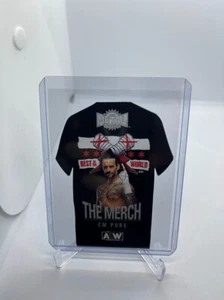 2022 SKYBOX METAL UNIVERSE AEW THE MERCH SHIRT DIE-CUT TM-5 CM PUNK SP INSERT - Picture 1 of 2