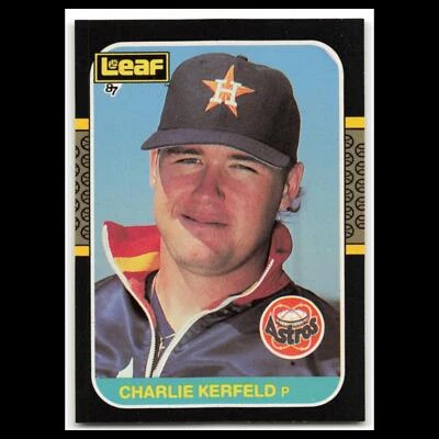 Charlie Kerfeld #195 1987 Leaf Houston Astros Baseball Card MLB NM - Image 1 of 3