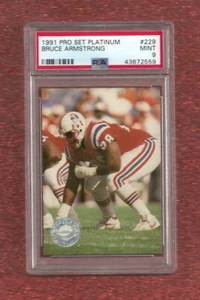 1991 PRO SET PLATINUM #229 BRUCE ARMSTRONG PSA 9 MINT POP 1 PATRIOTS - Picture 1 of 1