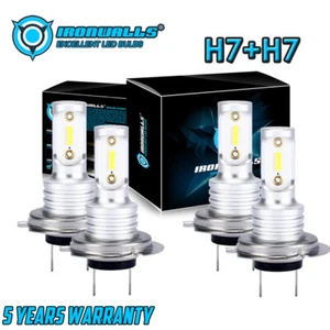 H7+H7 LED Headlight Bulb Hi Lo Beam For Benz Sprinter 2500 3500 2010-2018 6000K - Picture 1 of 12