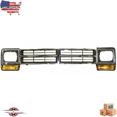 New Fits 1986-1990 Dodge D150 D250 D350 Ramcharger Grille And Headlight Door 3pc - Image 1 of 4