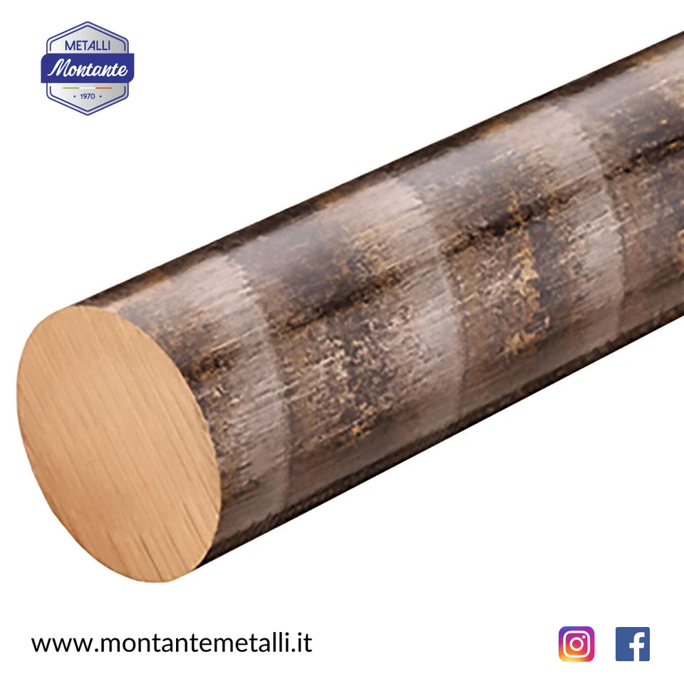 Barra Tonda Bronzo B14 Da 16 a 71 mm in Diverse Lunghezze Boccole - Cnc - Tornio - Immagine 1 di 1