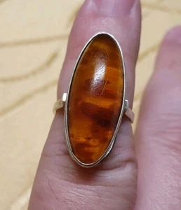 FISCHLAND BERNSTEIN RING SILBER 835er - Picture 1 of 5