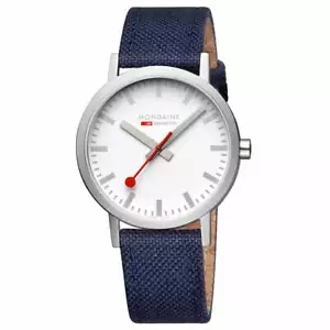 Mondaine Classic Deep Ocean Blue 40mm Watch - Picture 1 of 6