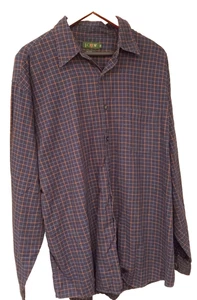 Camisa J.Crew Para Hombre XL Azul y Rojo Cuadros Manga Larga 100% Algodón Abotonada - Imagen 1 de 5