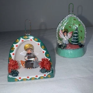 Miniature Mexican Folk Art Diarama Christmas St. Francis  Ornament Terracotta - Picture 1 of 10