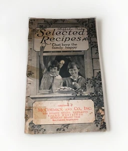 Cuaderno de cocina McCormick Selected Recipes Spices 1928 publicidad Baltimore MD - Imagen 1 de 11