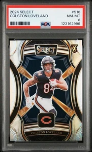 2024 Panini Select - 2025 XRC Rookie Colston Loveland #516 PSA 8 Bears RC - Picture 1 of 2