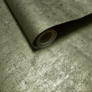 Real Natural cork organic Brass metallic black textured contemporary Wallpaper - Picture 1 of 9