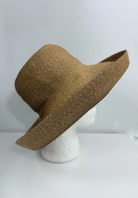 Sombrero de ala ancha embalable de rafia J. PETERMAN para mujer talla L - Lexington KY Foto 1 de 4