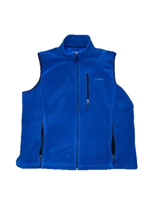 LL Bean Fleece Full Zip Vest Mens Size XL REG Blue Lightweight Outdoor EUC - Image 1 of 4