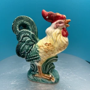 Vintage Hand Painted Colorful Rooster Ceramic Figurine 5" V113 - Picture 1 of 8