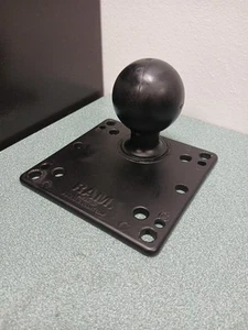 USED Mount RAM-D-246U 4.75" Square VESA Base with 2.25" Rubber Ball NO Hardware - Photo 1/5