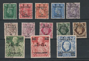 BRITISH OCCUPATION OF ERITREA, STANLEY GIBBONS E13-E25, CPL. SET, USED, SEE! - Picture 1 of 1