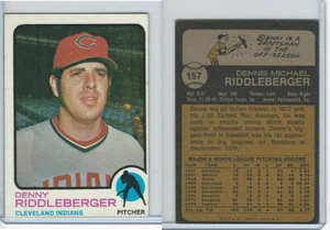 1973 Topps Baseball, #157 Denny Riddleberger, Cleveland Indians - Picture 1 of 1