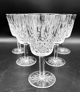 Lot of 6 BUNCLODY Water Wine Goblet by WATERFORD CRYSTAL Crystal 6 7/8" Vintage - Picture 1 of 6