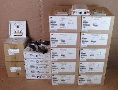 10x HP ProCurve MSM325 Wireless Access Point PoE J9373B + Brackets & AC Adapters - Image 1 of 4