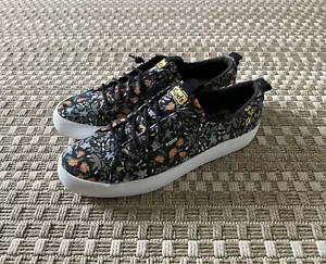 KEDS Ked’s Rifle Paper Co Kickback Black Floral Platform Sneakers 7 *worn once* - Picture 1 of 10