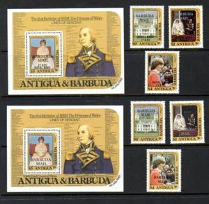 Francobolli Barbuda - Scott #'s 536-9, 544-7 - come nuovi mai incernierati - Foto 1 di 1