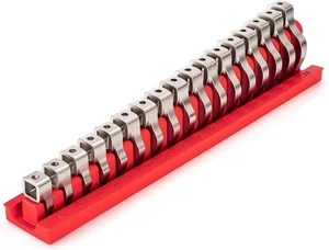3/8 Inch Drive Crowfoot Wrench Set with Rack, 17-Piece (8-24 mm) USA Made - Picture 1 of 5