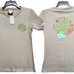 Pokemon X Santa Cruz Skateboards Shirt Youth Girls M Grass Type 1 Bulbasaur NEW - Picture 1 of 15