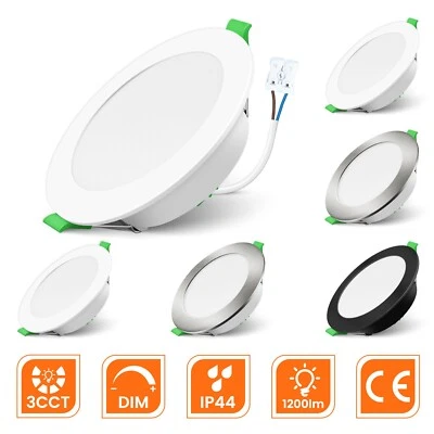 75-130mm LED Einbaustrahler 8W 10W 12W Dimmbar CCT Deckenleuchte Rund Spots IP44 - Bild 1 von 4