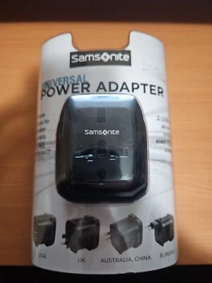 УНИВЕРСАЛЬНЫЙ АДАПТЕР ПИТАНИЯ Samsonite (2 порта USB), НОВЫЙ — элегантный компактный дизайн - Изображение 1 из 4