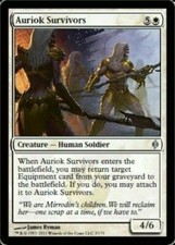 4 Auriok Survivors - LP - New Phyrexia - mtg - x4 4x