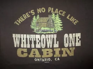 CAMISETA DE CABAÑA Theres No Place Like WHITEOWL Ontario Canadá tronco retiro rústico XL - Imagen 1 de 2
