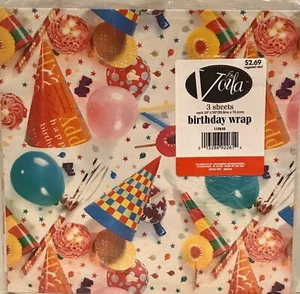 New Vintage Gift Wrap Paper Birthday Anniversary Celebration USA - Picture 1 of 2