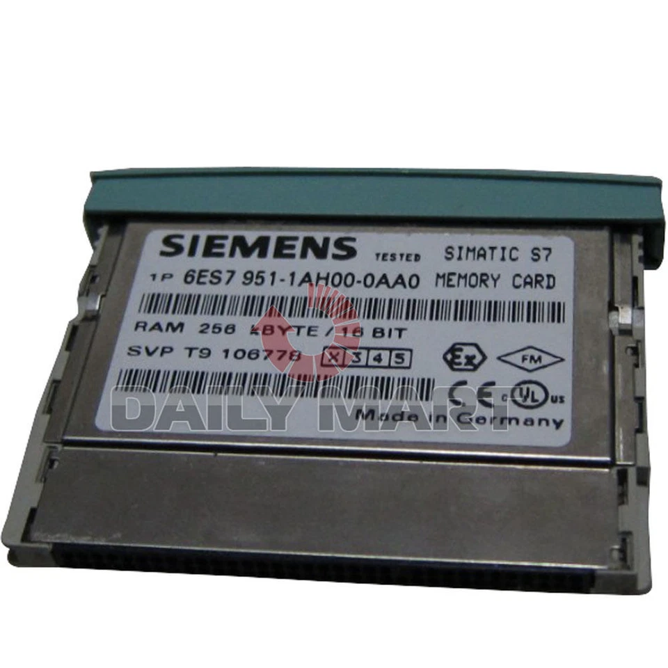 New Siemens 6ES7 951-1AH00-0AA0 Simatic S7 MC RAM for CPU 318-2 DP 256KB PLC 1PC - Image 1 of 1
