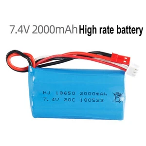 JST Plug 7.4V 2000mAh 20C Batería Li-po para WLtoys 4 Ruedas Tracción RC Coche Off-road - Imagen 1 de 7