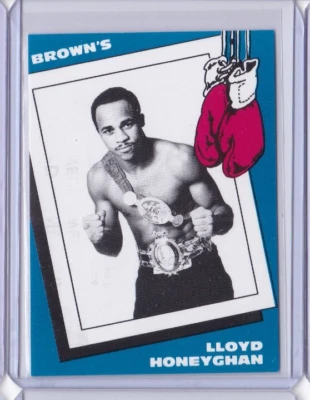 1990 Brown's Boxing Card #32 LLOYD HONEYGRAN ID01 - Image 1 of 2