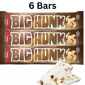 Turrón endulzado con miel masticable Big Hunk con cacahuetes tostados (6 barras) recién reabastecido - Imagen 1 de 2