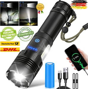 Taktische LED Taschenlampe COB Rotlicht Warnlicht Notlicht Urbex Blackout - Bild 1 von 10