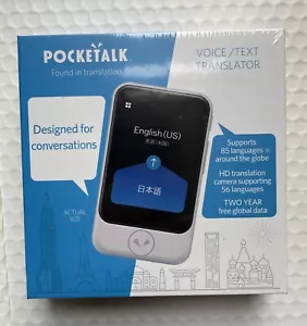 Pocketalk S traduttore voce/testo con telecamera di traduzione HD PTSGW-US bianco NUOVO - Foto 1 di 3
