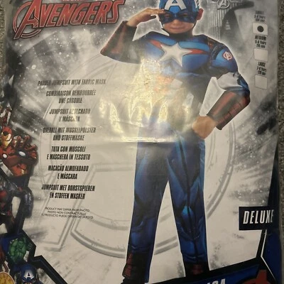 Disfraz de Rubie's Oficial Marvel Vengadores Capitán América Deluxe Infantil, Pequeño Foto 1 de 2