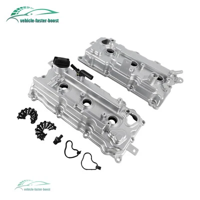 Aluminum Engine Valve Cover w/ Gaskets Set RH & LH For for 09-14 Nissan Murano Foto 1 de 4