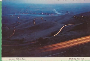 Postal de colección de Washington WA Lewiston Hill al atardecer Clarkston Ida - Imagen 1 de 4