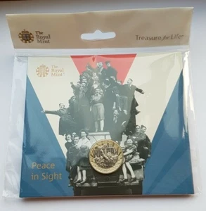 2020 Royal Mint VE Day Sieg in Europa 75 Jahre 2. Weltkrieg BU £ 2 zwei Pfund BU Münze Pack - Bild 1 von 5