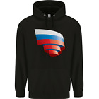 Curled Russia Flag Russian Day Football Childrens Kids Hoodie