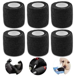 Tattoo Grip Tape Wrap Cover - 6Pcs 2" X 5 Yards Tattoo Machine Tape Cohesive El - Picture 1 of 6