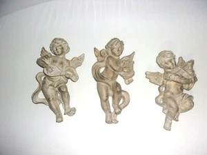  3 Vintage Cherub musikalische Engel Wanddeko  - Bild 1 von 3