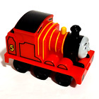 Thomas & Friends James #5 Red Black Pull Back & Go Train 2009 Mattel 3.5"