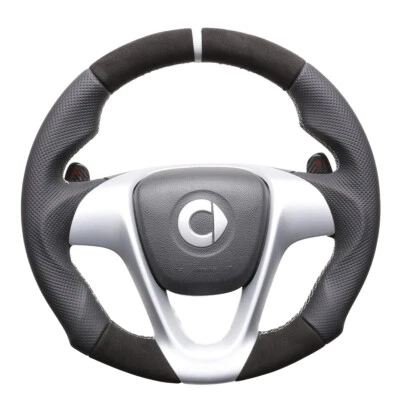 Smart Lenkrad Fortwo Turbo Sport Tuning Neu Beziehen Alcantara 12 Uhr 57839 - Bild 1 von 4