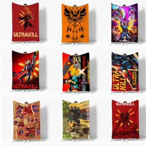Cosplay Ultrakill Robot 3D Xmas Fleece Blankets Large Soft Throws Kids Gifts - Picture 1 of 34