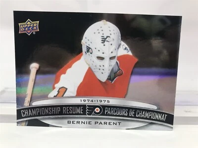 BERNIE PARENT 2023 Upper Deck Tim Hortons Legends CHAMPIONSHIP RESUME CR-7 - Image 1 of 2