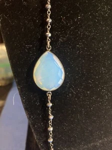 Bettina Duncan Faceted Moonstone Necklace With Crystals 36” DS - Picture 1 of 12