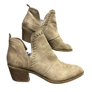 Rock & Candy Lipton Brown Microseude Booties Chelsea Ankle Boots Womens Size 9 - Picture 1 of 18