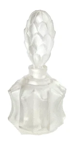 Vintage Frosted Satin Glass HolmSpray Perfume Bottle & Stopper - Picture 1 of 14